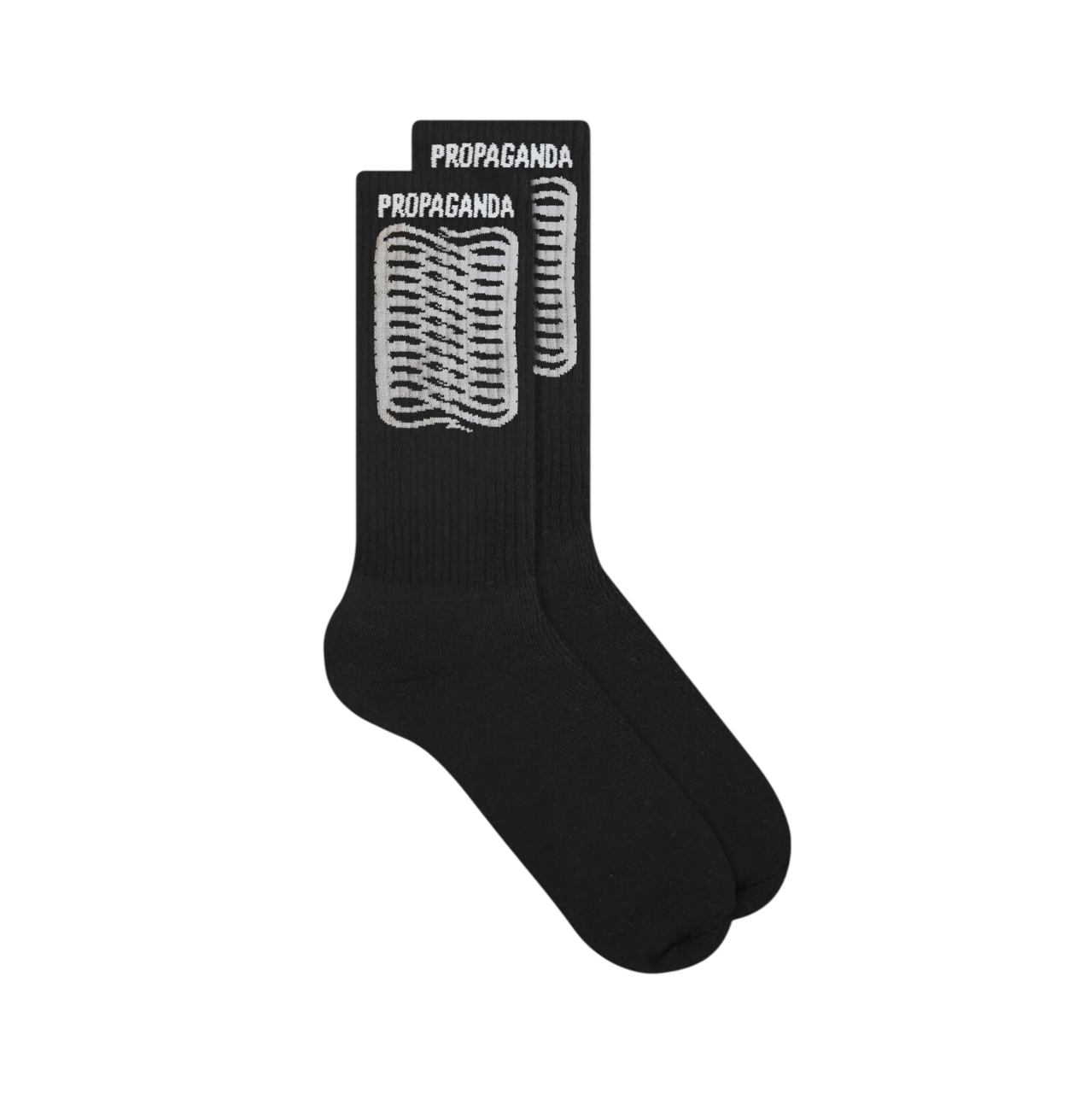 Sportiamo_Propaganda calzino unisex con Logo Ribs 25SSPRAC433 nero. Taglia Unica