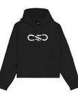 Sportiamo_Propaganda felpa corta con cappuccio da donna Logo Classic 25SSPRFE388 nero