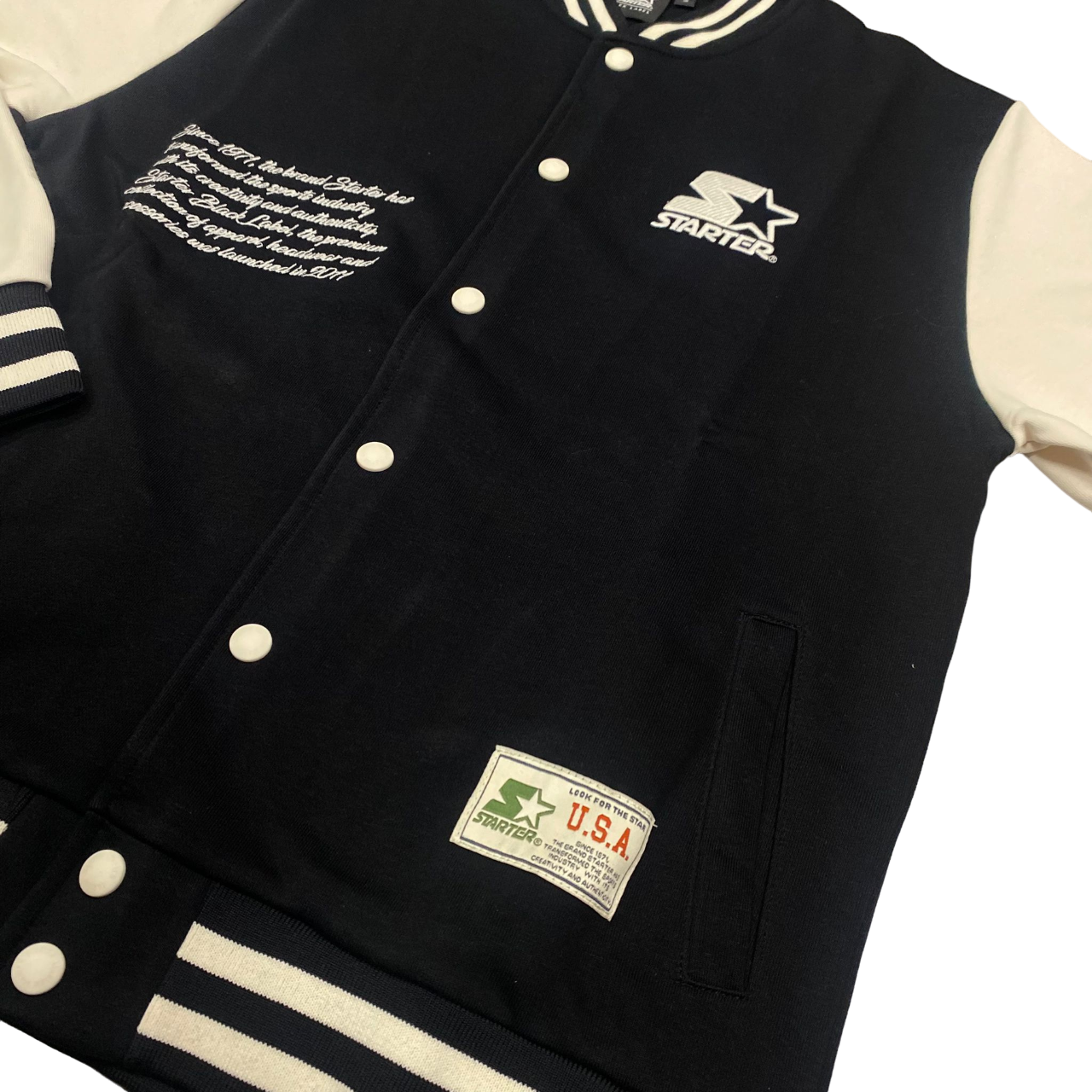 Starter giacca in felpa da uomo Varsity 74029 nero