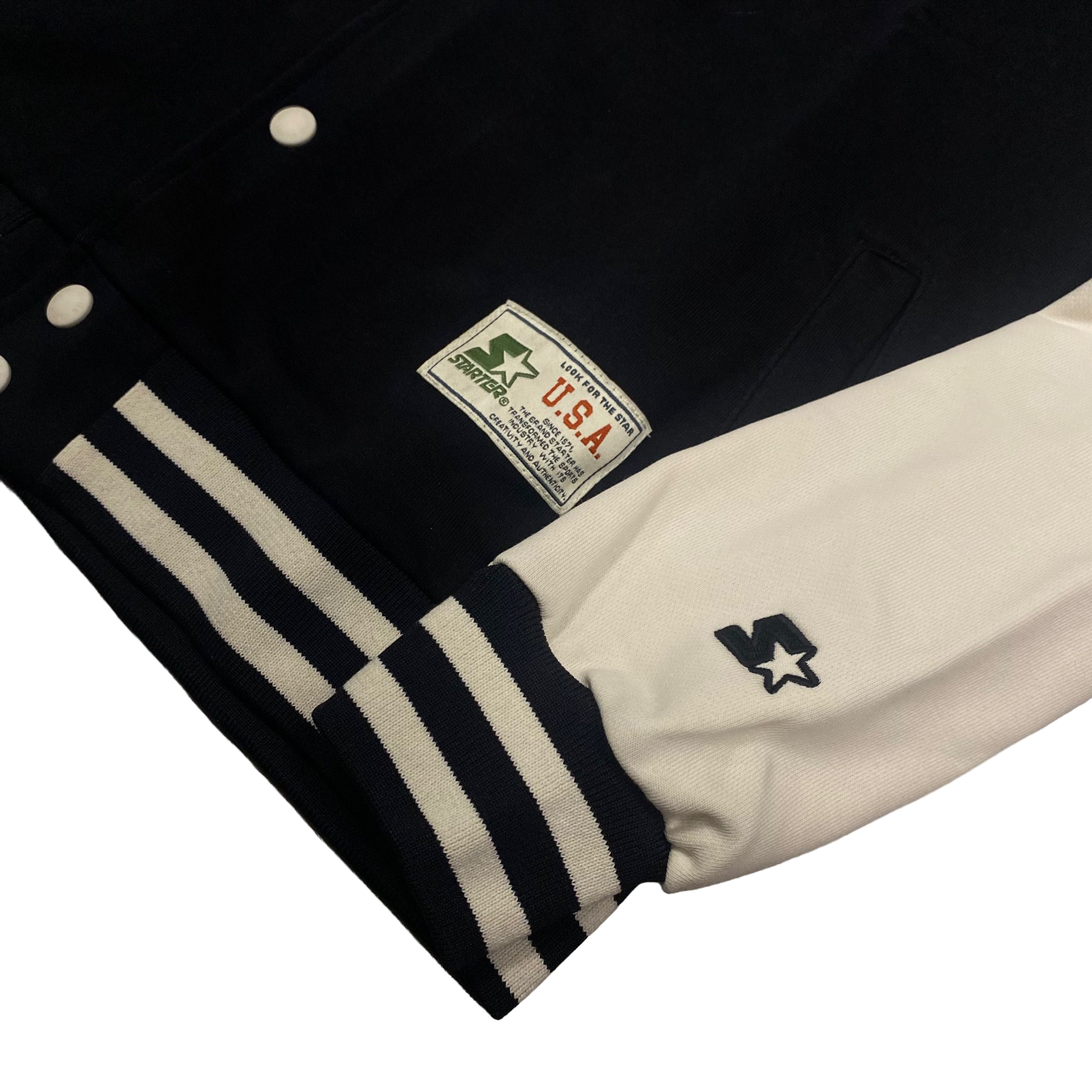 Starter giacca in felpa da uomo Varsity 74029 nero
