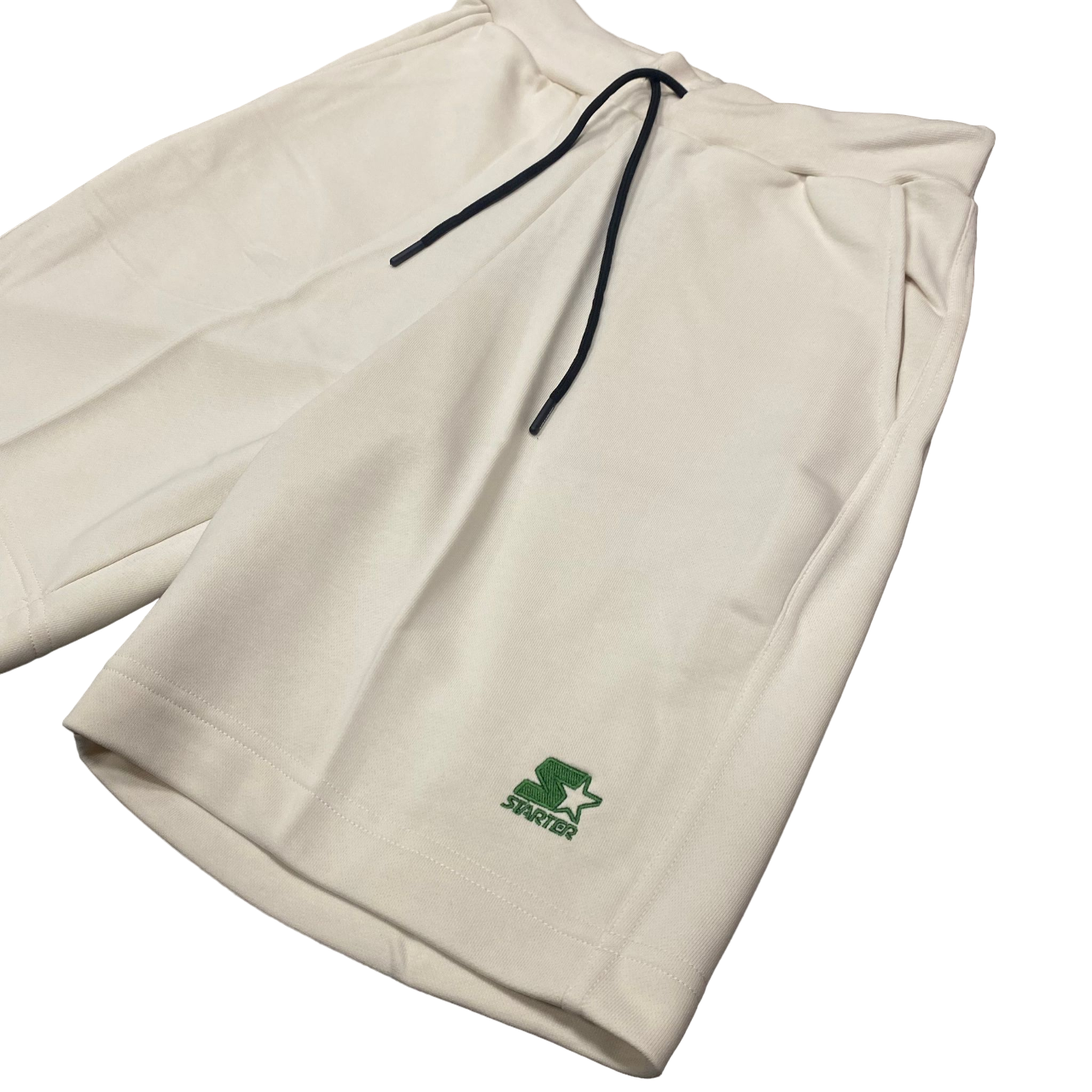 Starter pantaloncino sportivo da uomo in cotone con logo ricamato 74038 crema
