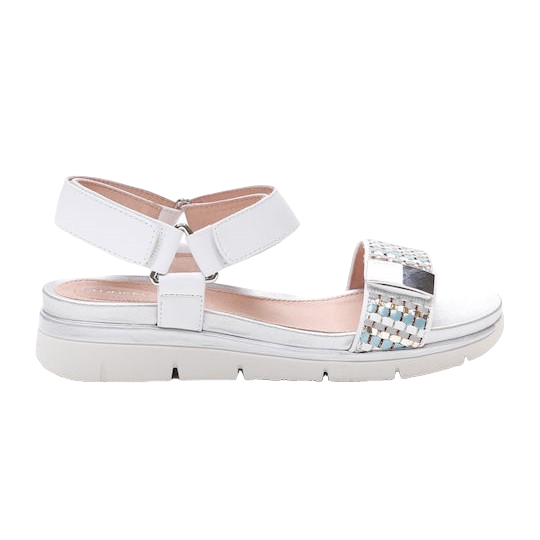 Stonefly sandalo casual da donna Elody 11 Nappa Sintetico Intreccio 213861 150 bianco