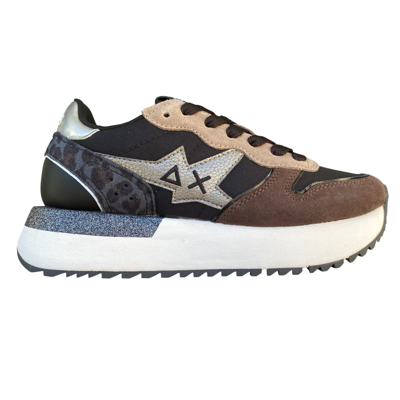 Sun68 – Sneaker Big Stargirl Donna in Nylon e Suede Z45221 11 nero Animalier | Dettagli Fashion, Stile Running e Comfort Metropolitano
