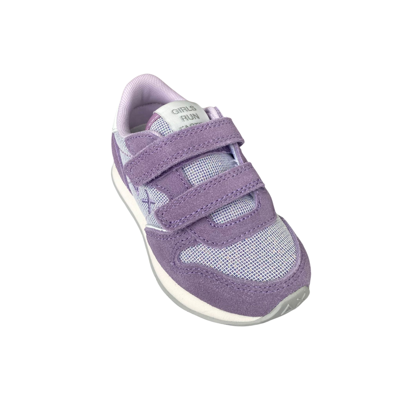 Sun68 scarpa sneakers da bambina con strappo Ally Glitter Textile z35403B 24 lilla 2