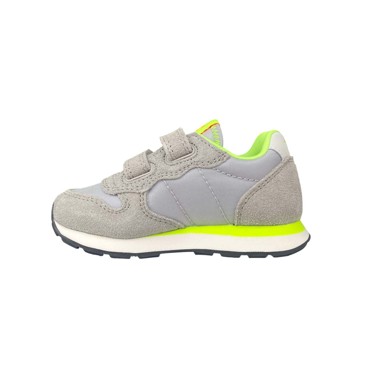 Sun68 scarpa sneakers da bambino con strappo Tom Fluo Z35302B 06 grigio chiaro