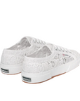 Superga scarpa sneakers da donna in Macrame 2750 S81219W 900 bianco 3
