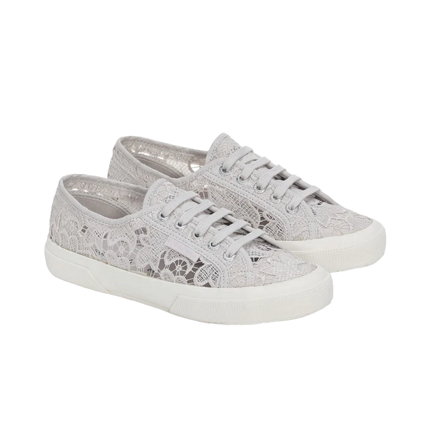 Superga scarpa sneakers da donna in Macrame 2750 S81219W A0B grigio ar Sportiamo