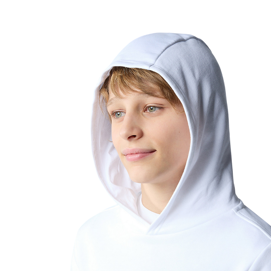 The North Face felpa con cappuccio da ragazzo in cotone leggero NF0A89PRFN4 bianco