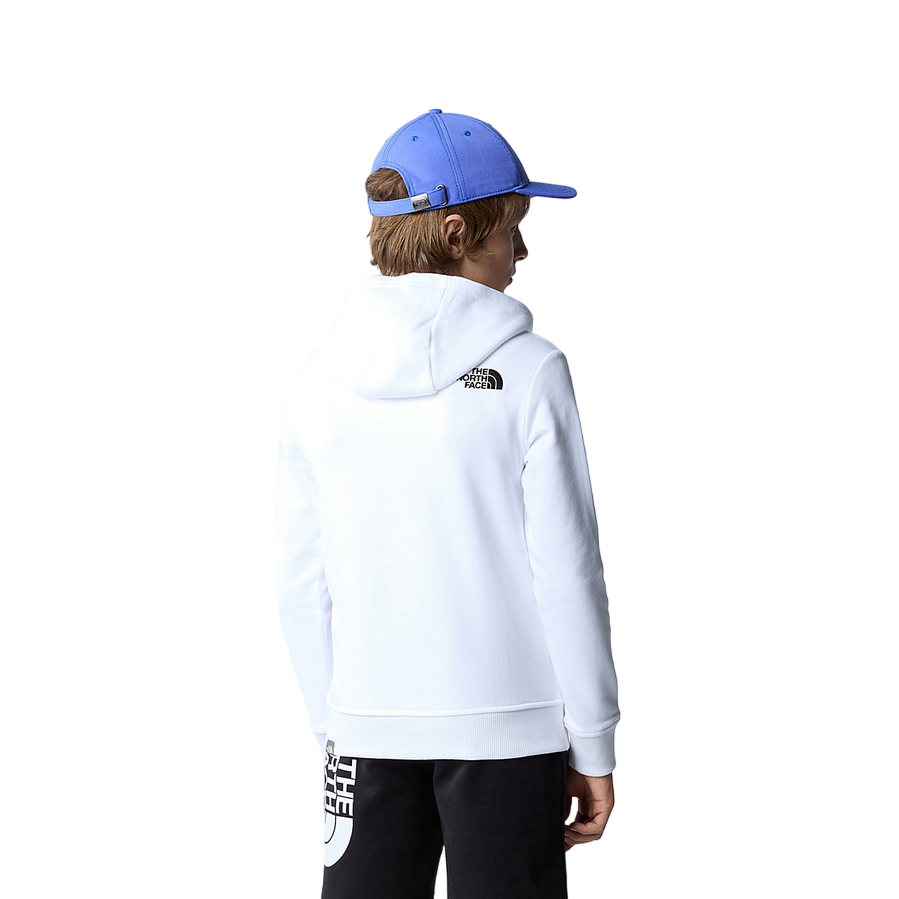 The North Face felpa con cappuccio da ragazzo in cotone leggero NF0A89PRFN4 bianco
