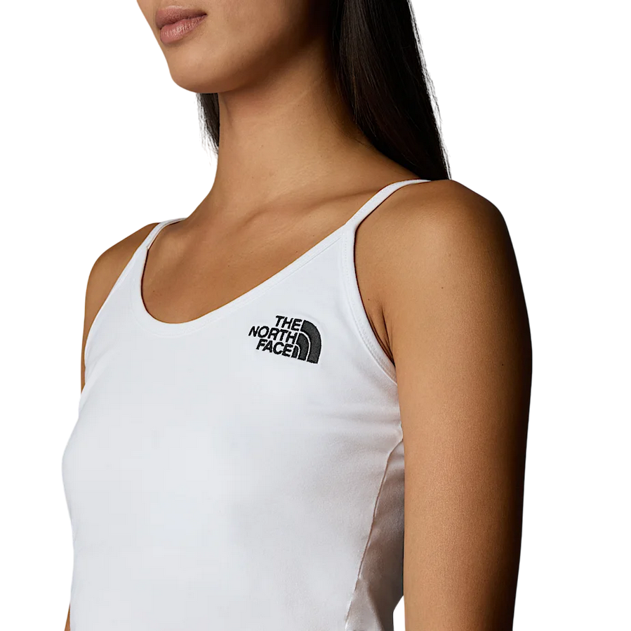 The North Face canotta da donna aderente Slim Crop Tank NF0A55AQFN4 bianco
