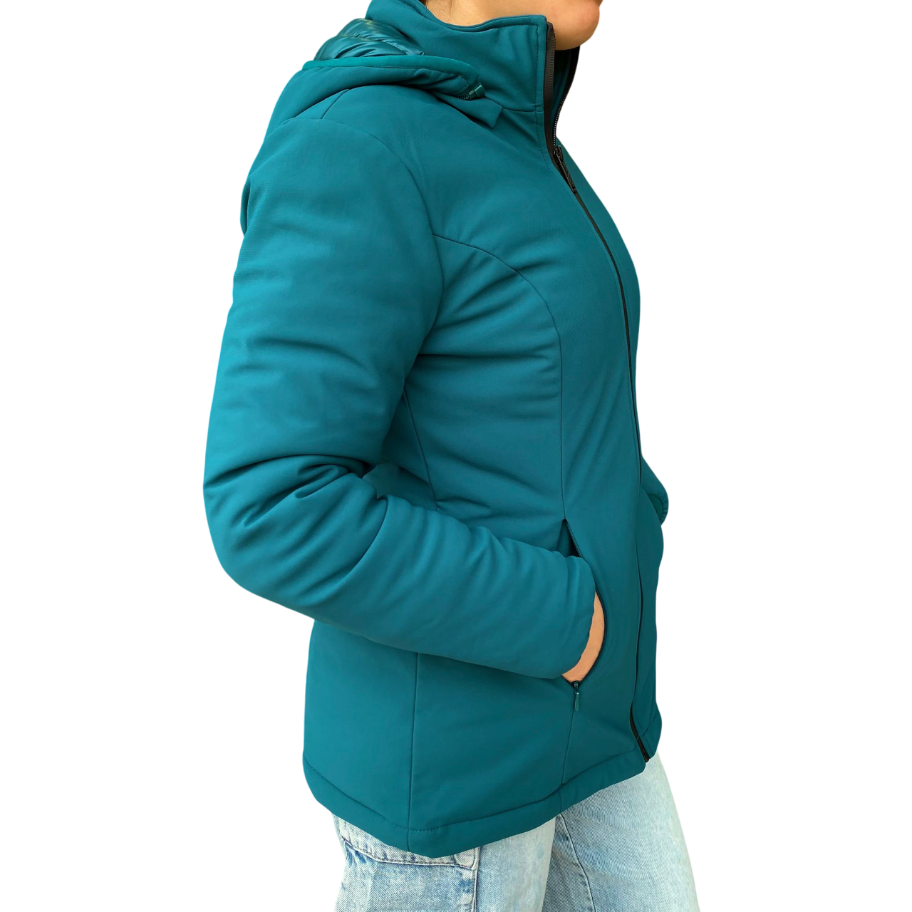 Trez Giacca da donna con cappuccio staccabile JUSTICE-1001 M47130 291 verde smeraldo 2
