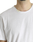 Trez maglia manica corta in cotone fiammato TOPO6-JSB3 M49044 101 bianco