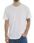 Trez maglia manica corta in cotone fiammato TOPO6-JSB3 M49044 101 bianco