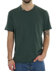 Trez maglia manica corta in cotone fiammato TOPO6-JSB3 M49044 387 verde