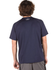 T-shirt tecnica Under Armour Tech blu per uomo, tessuto leggero anti-sudore, posteriore