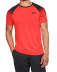 Maglietta Under Armour HeatGear 1323416-985 rosso fuoco da uomo, vista frontale