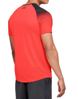 Maglietta Under Armour HeatGear 1323416-985 rosso fuoco da uomo con logo sul retro