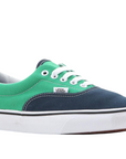 Vans Era blu-verde da uomo, modello VN00018FI9H con suola in gomma waffle - frontale