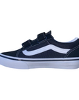 Vans scarpa sneakers da bambini con strappo Old Skool VN000VHE6BT1 nero-bianco