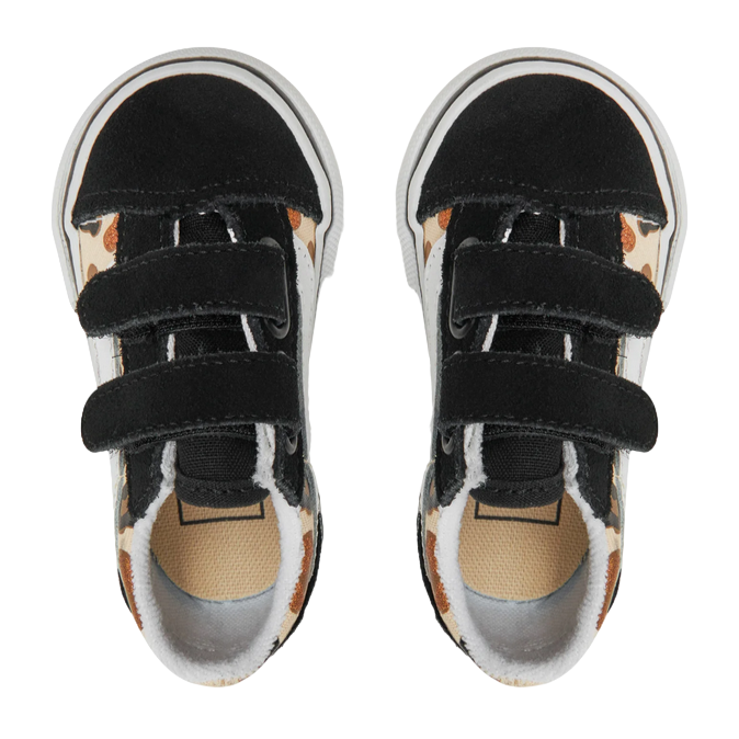 Vans scarpa sneakers da bambina Old Skool V leopardata glitter VN0009RCYS81 nero-marrone