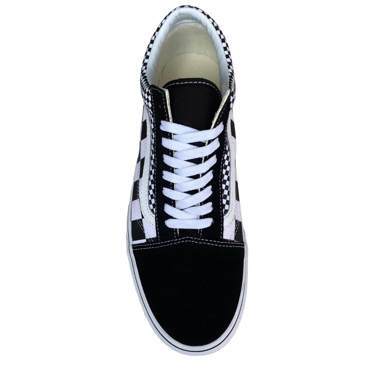 Vans scarpa sneakers da uomo Old Skool a quadri VN0A38G1Q9B nero-bianco