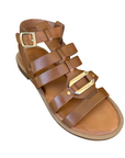 Sandalo da donna Vueva WD-425R25 311 cognac con tacco basso, vista dall'alto
