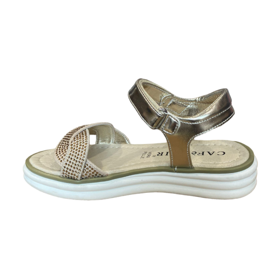 CafèNoir Sandalo da bambina con fascia intrecciata C-2110 gold