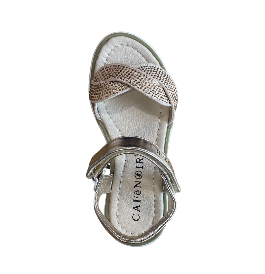 CafèNoir Sandalo da bambina con fascia intrecciata C-2110 gold