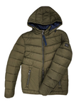 Yes Zee giubbotto trapuntato con cappuccio da ragazzo J838/QFJJ 0905 verde militare