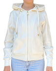 Yes Zee Felpa Donna Full zip In Punto Milano Cappuccio 1116 F001 0157 avorio - Vista Frontale