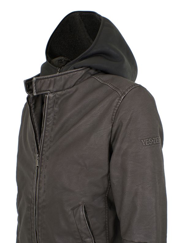 Yes Zee Giubbino Uomo Tipo Bomber con Finto Gilet 0011 J825 B800 0276 Moro/Grigio – Comfort Urban e Stile Versatile laterale