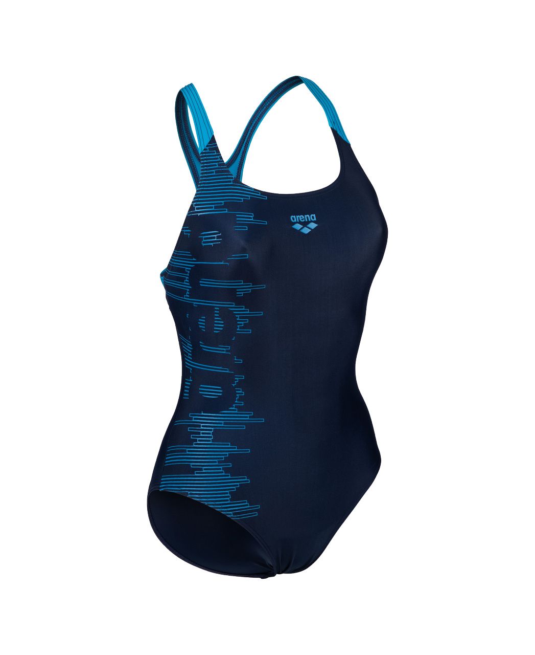 Arena Costume da donna intero Logo Swim Pro Back 006354 780 navy-turquoise