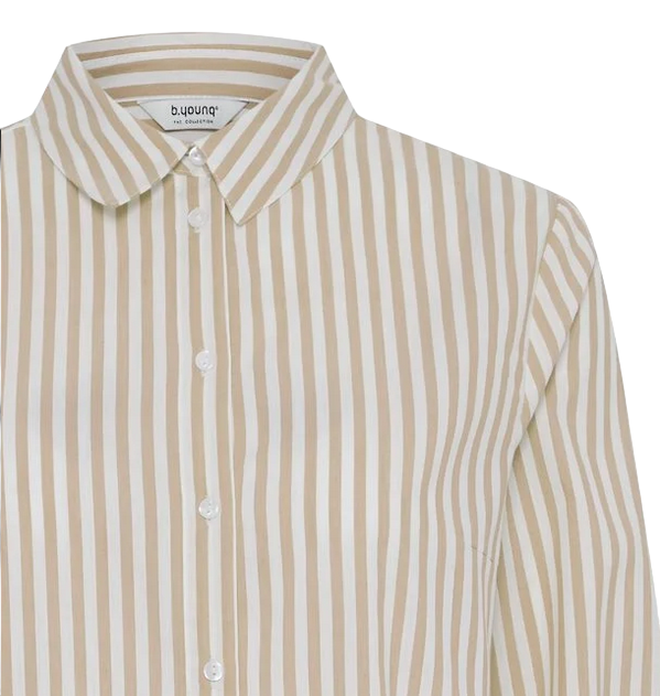 b.young camicia a righe con manica lunga da donna Byhetila 20814341 201072 safari mix