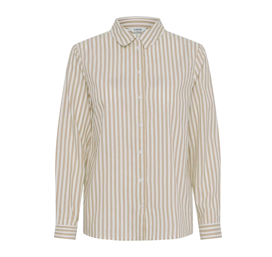 b.young camicia a righe con manica lunga da donna Byhetila 20814341 201072 safari mix
