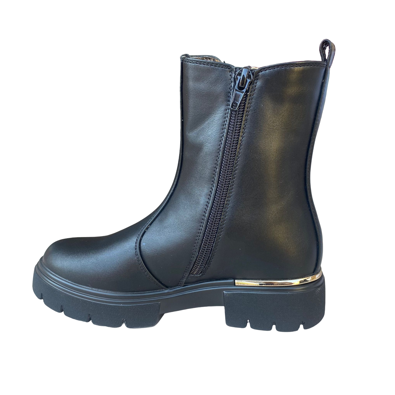 CafèNoir Stivaletto da bambina Chelsea con elastico e cerniera laterale C-2231 C1709 nero