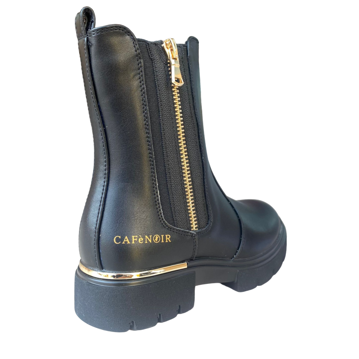 CafèNoir Stivaletto da bambina Chelsea con elastico e cerniera laterale C-2231 C1709 nero
