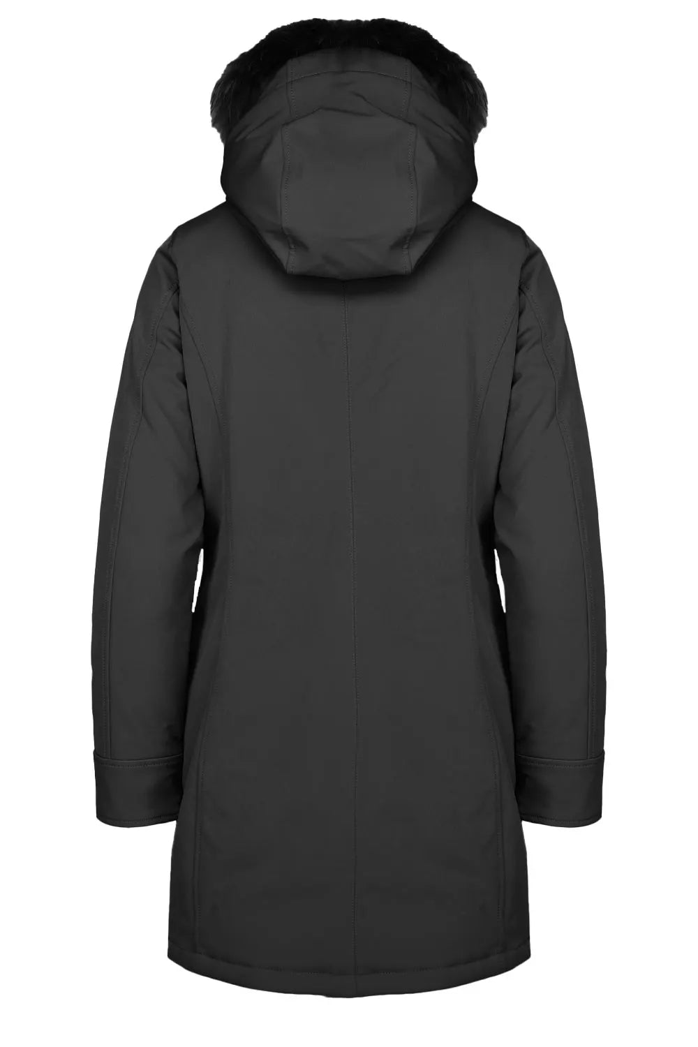 Censured giacca da donna sfiancata con cappuccio e pelliccia sintetica staccabile CW 235P T NEP3 90 nero