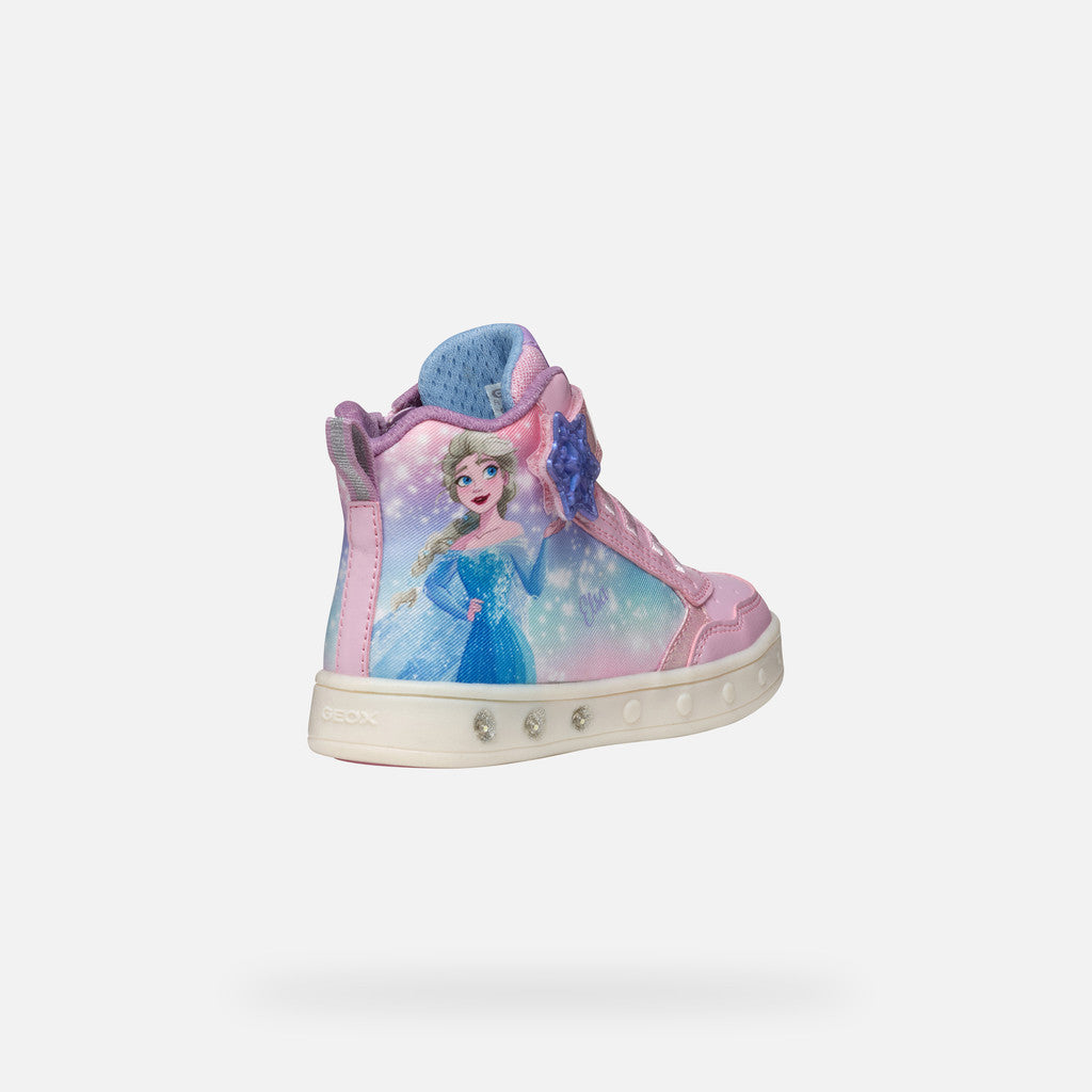 Scopri le Geox Scarpe Junior Rosa, sneaker Disney Frozen per bambine con design vivace e dinamico. Comfort e stile per le piccole fan di Elsa e Anna