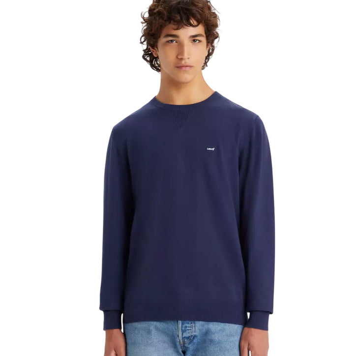Levi's maglia girocollo da uomo Lightweight Housemark A72070002 blu