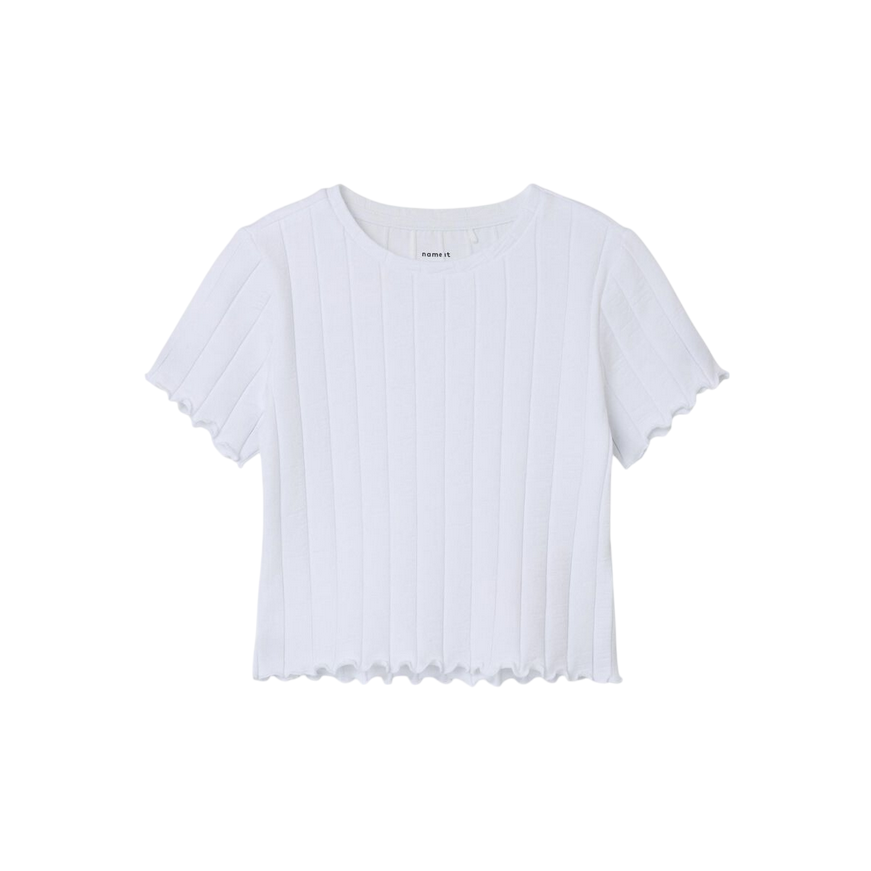 name it maglietta manica corta da bambina Noralina 13231024 bianco