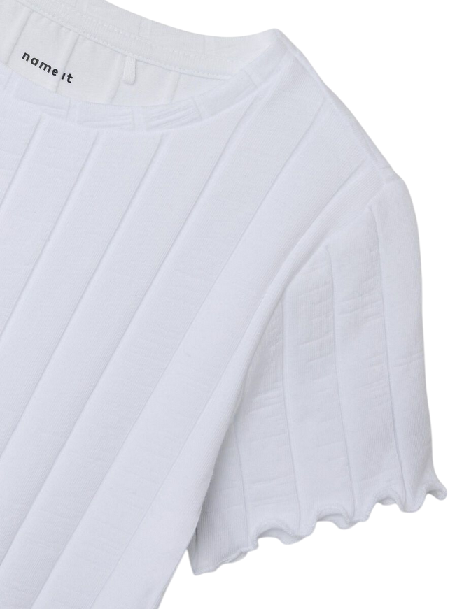 name it maglietta manica corta da bambina Noralina 13231024 bianco