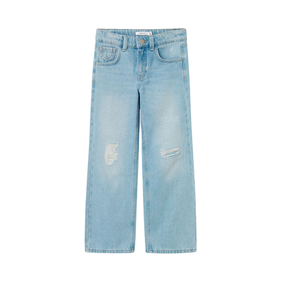 name it pantalone jeans largo e rotto da junior Frose 13211699 1411 blu chiaro