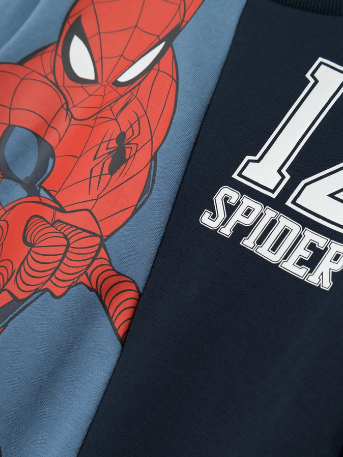 name it felpa girocollo da bambino in felpa leggera con stampa Spiderman 13231929 blu
