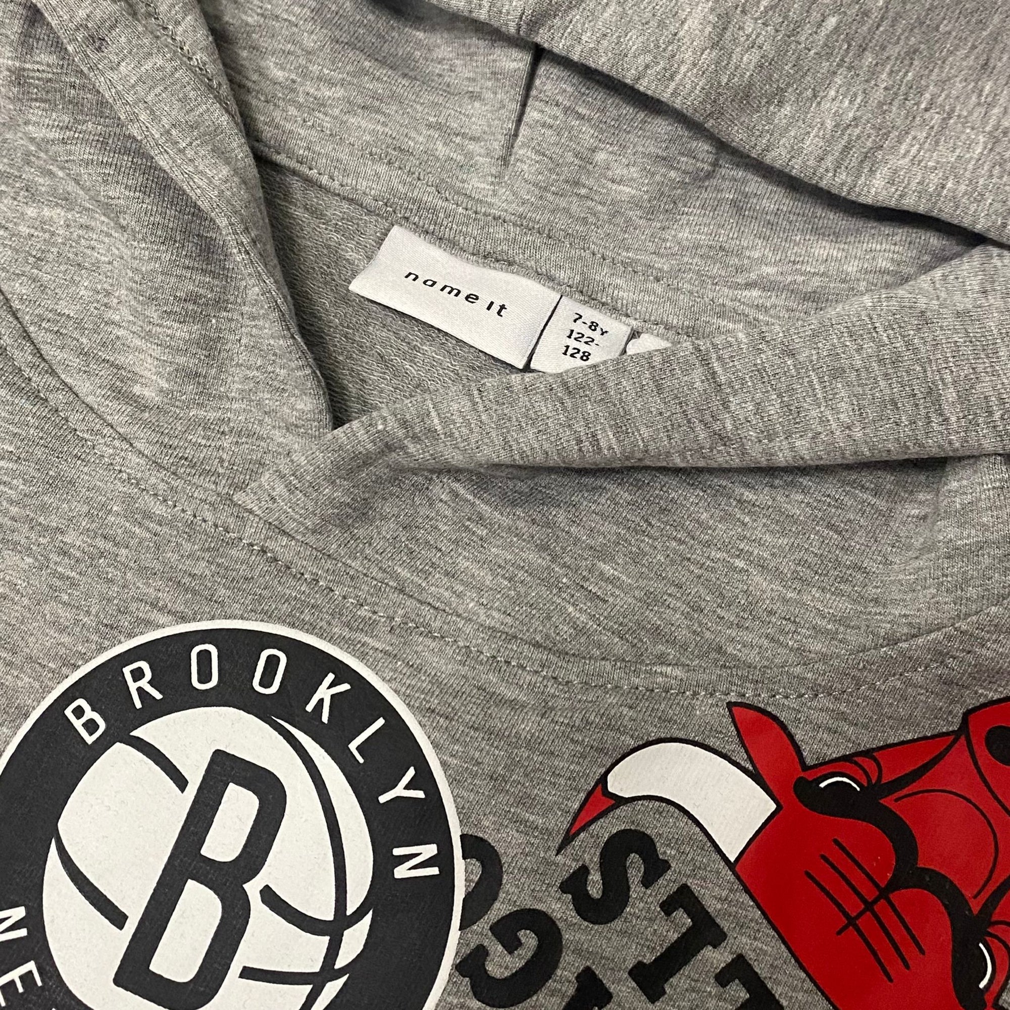 name it felpa leggera con cappuccio da bambino Justy NBA 13232228 grigio