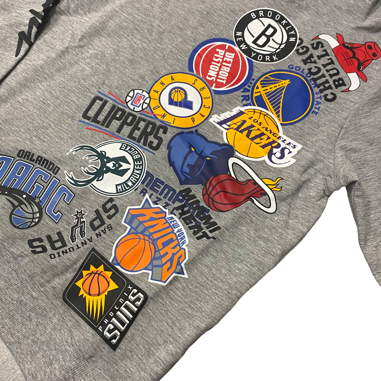 name it felpa leggera con cappuccio da bambino Justy NBA 13232228 grigio