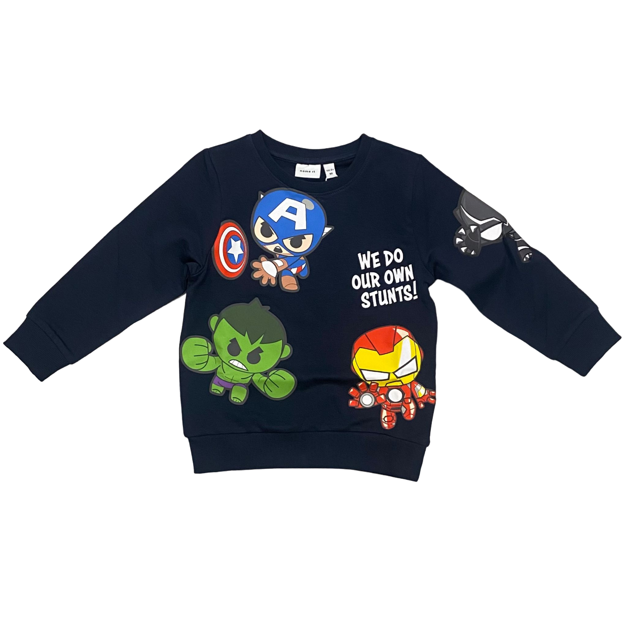 name it felpa leggera con girocollo Marvel con stampa Supereroi 13232193 blu
