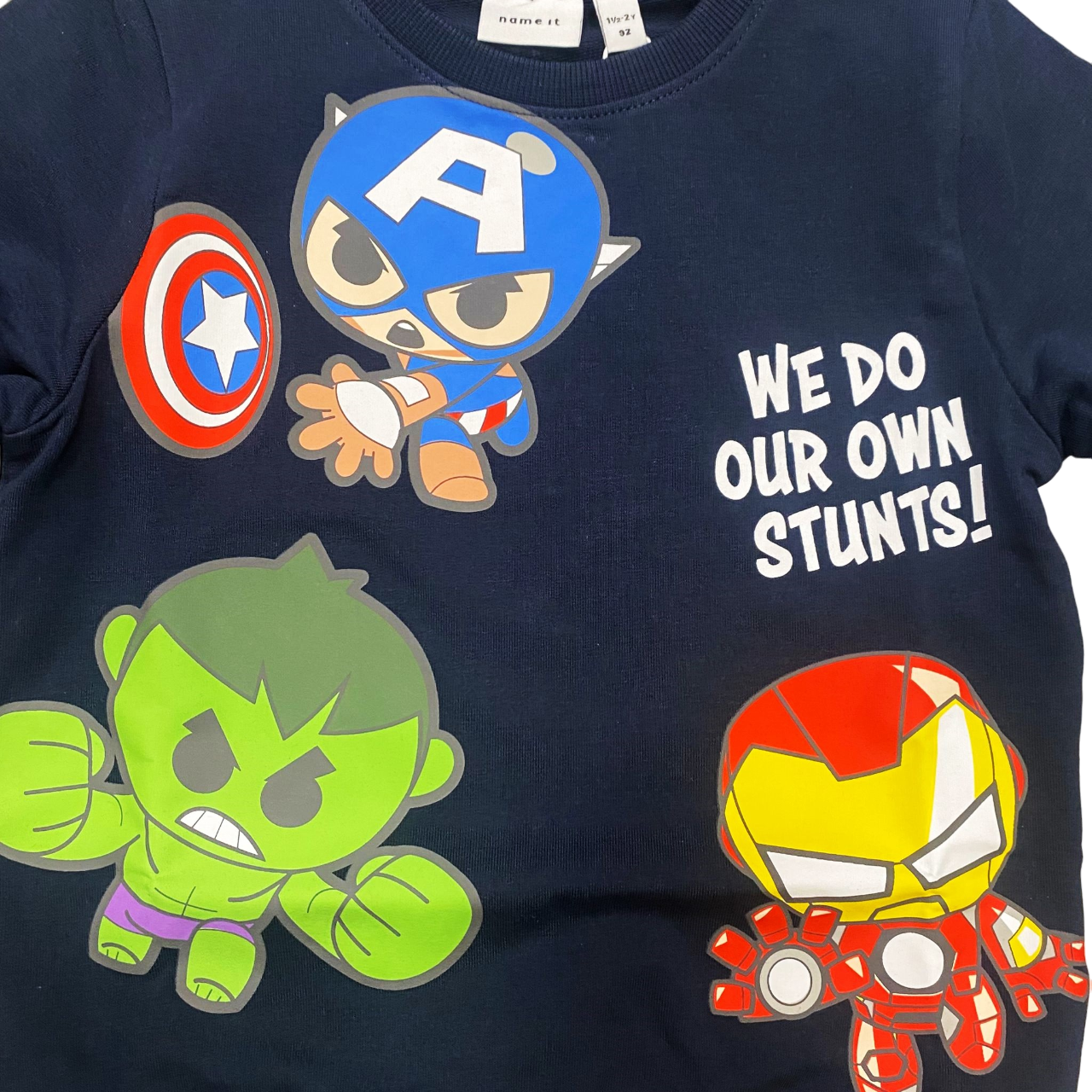 name it felpa leggera con girocollo Marvel con stampa Supereroi 13232193 blu