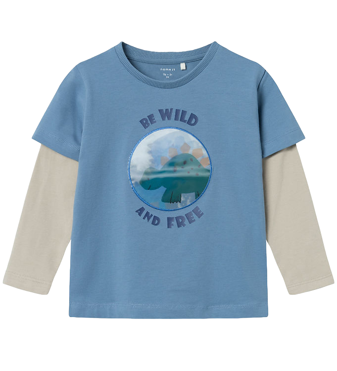 name it maglietta manica lunga da bambino NMMKEKAN 13232042 blu