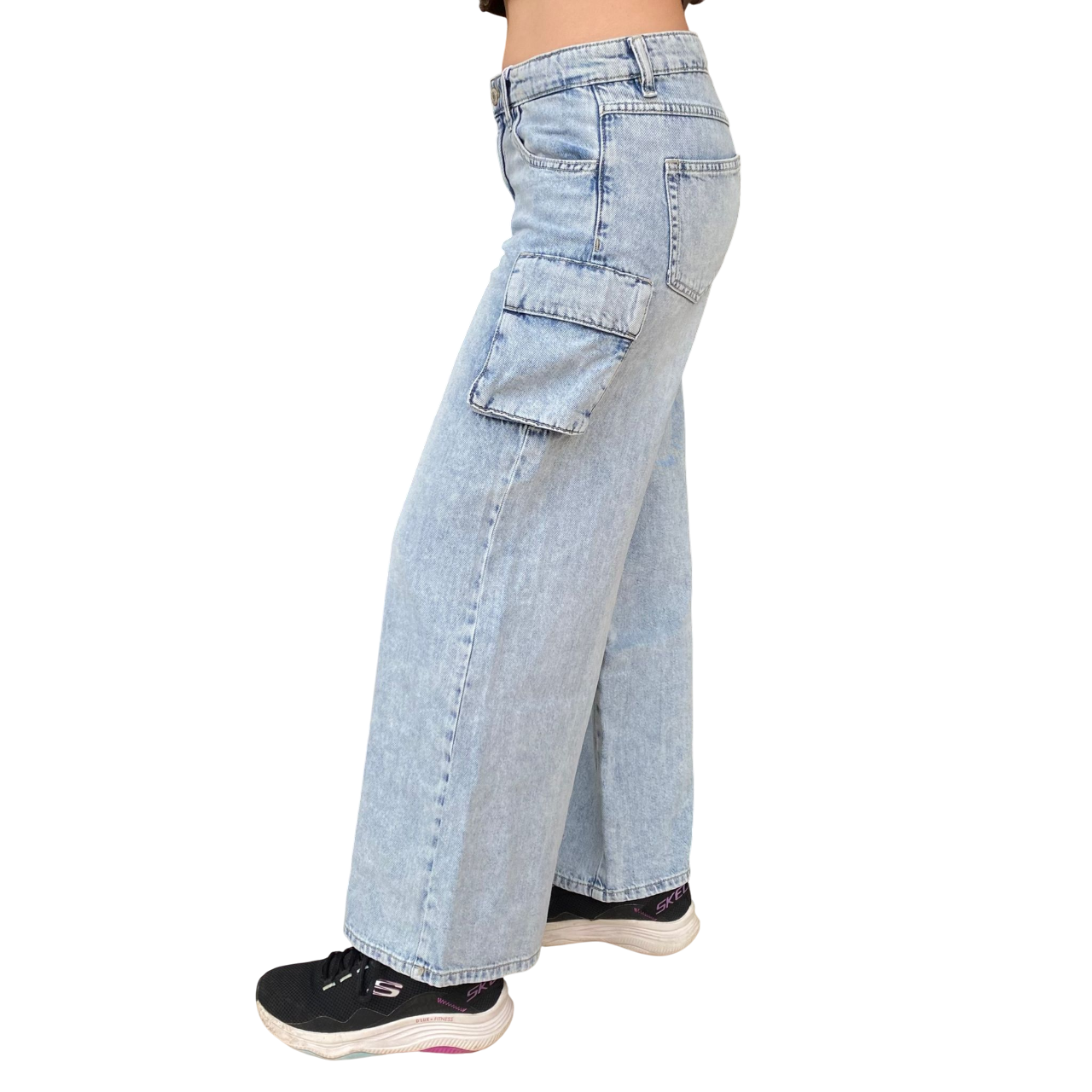 name it pantalone jeans cargo da junior Bella 13237173 blu chiaro