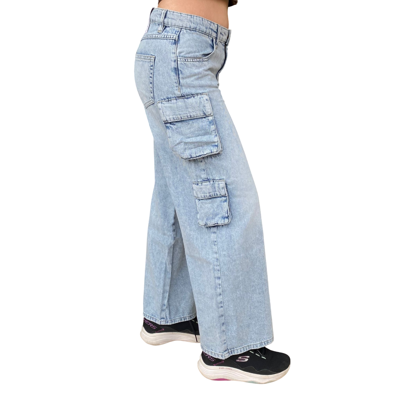 name it pantalone jeans cargo da junior Bella 13237173 blu chiaro